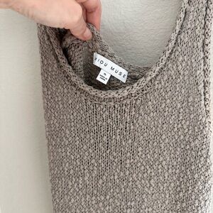 Viou Muse Taupe Knit Maxi Dress